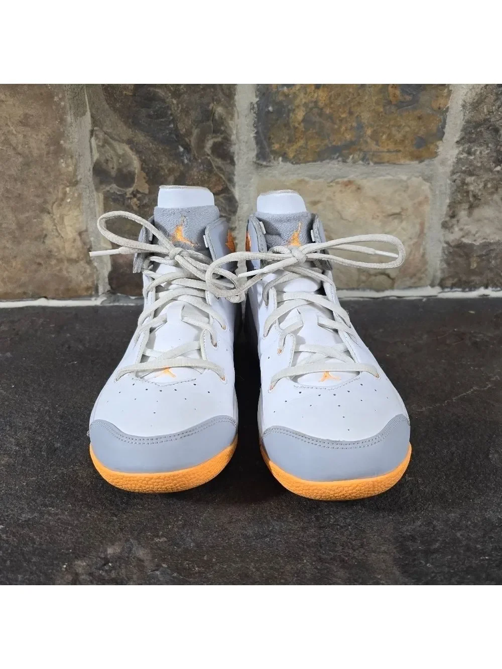 Nike Air Jordan Melo Atomic Wolf Gray Mango Shoes Carmelo 6Y
